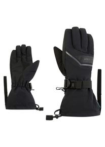 Skihandschuhe Ziener "GASTIANU-Z AQUASHIELD", Herren, Gr. 10.5, schwarz, Materialmix, Handschuhe Skihandschuhe, wasserdicht, winddicht, atmungsaktiv, lange Stulpe