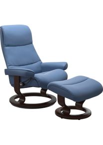 Relaxsessel stressless "View", blau (lazuli blau), B:91cm H:109cm T:83cm, Leder BATICK: BATICK ist ein leicht korrigiertes, durchgef&auml;rbtes und genarbtes M&ouml;belleder, bei dem die meisten Unebenheiten und Spuren in der Regel entfernt wurden.;Leder PALOMA: PALOMA ist ein durchgef&auml;rbtes Semianilin-M&ouml;belleder mit nat&uuml;rlicher Narbung.;ROHLEDER Stoff Q2 FARON: Ein fester zuverl&auml;ssiger Boucl&eacute; mit einem str