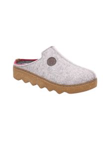 Pantoffel Rohde "Foggia-D", Damen, Gr. 38, hellgrau, Filz, Schuhe Pantoffel, Homeslipper, Wohlf&uuml;hlschuh, Filz Clog mit Plateausohle