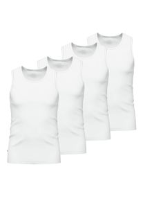 Achselhemd SEIDENSTICKER "4er Pack Herren Tank Top", Herren, Gr. 7, N-Gr, wei&szlig;, Single-Jersey, Obermaterial: 95% Baumwolle CO. 5% Elasthan EL., Rundhals, Unterhemden Achselhemd