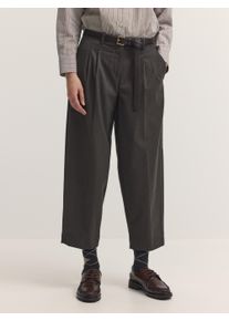 Stoffhose Bugatti "Modern Fit", Damen, Gr. 40, Normalgr&ouml;&szlig;en, 90, braun, 64% Polyester, 34% Viskose, 2% Elasthan, gestreift, normal, Hosen Stoffhose, Modern Fit Bundfaltenhose Streifen