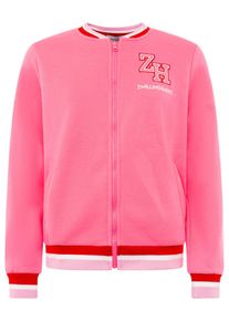 Sweatjacke Zwillingsherz "Zwillingsherz", Damen, Gr. XL, pink, Obermaterial: 50% Baumwolle, 50% Polyester, Sweatjacken Sweatjacke, durchgehender Zipper, Logo auf der Schulter, gestreifte B&uuml;ndchen