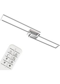 Briloner Leuchten LED Deckenleuchte "3145018 FRAME", silber (chrom, alu), Leuchten, Deckenlampe, 110x24,8x7,8cm, Chrom, 40W, Wohnzimmer, Schlafzimmer, LED Deckenleuchte