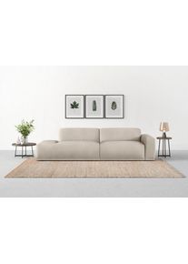Big-Sofa Trendmanufaktur "Braga, mit hochwertigem Kaltschaum, Megasofa, Japandi-Design", grau (dove), B:277cm H:72cm T:107cm, 100% Polyester, Sofas, Big-Sofa, modernes Big-Sofa, Couch mit hohem Sitzkomfort, 277/72/107 cm (B/H/T)
