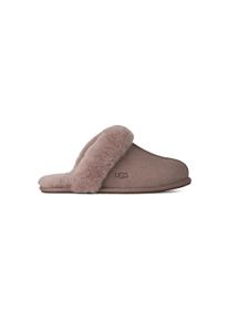 UGG Australia Clog UGG "W SCUFFETTE II", Damen, Gr. 5 (36), caribou, braun, beige, Lammfell, Veloursleder, Schuhe Clog, Hausschuh, Schlupfschuh mit Fellimitat-Kragen