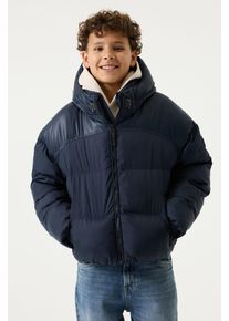 Steppjacke Garcia, Jungen, Gr. 176, blau (deep ink), Web, Obermaterial: 100% Polyamid. Futter: 100% Polyester, unifarben, regular fit normal, elastischer Bund, Jacken Steppjacke, mit Kapuze for Boys