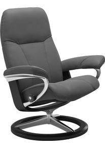 Relaxsessel stressless "Consul", grau (grau batick), B:78cm H:97cm T:70cm, Leder BATICK: BATICK ist ein leicht korrigiertes, durchgef&auml;rbtes und genarbtes M&ouml;belleder, bei dem die meisten Unebenheiten und Spuren in der Regel entfernt wurden.;Leder PALOMA: PALOMA ist ein durchgef&auml;rbtes Semianilin-M&ouml;belleder mit nat&uuml;rlicher Narbung.;ROHLEDER Stoff Q2 FARON: Ein fester zuverl&auml;ssiger Boucl&eacute; mit einem st