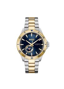 Automatikuhr BOSS "TROPER AUTOMATIC", gold (silberfarben), Armbanduhren, Herren, Automatikuhr, Armbanduhr, Herrenuhr, Mechanische Uhr, Edelstahlarmband, analog
