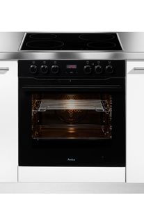 Amica Induktions Herd-Set "EHIX 933 133 S", Energieeffizienz: A, schwarz, Herdsets, Bequemes Kochen und Backen mit viel Komfort im Alltag, Induktions Herd-Set
