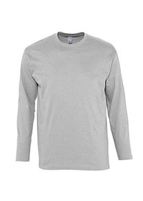 SOLS Heren Monarch Melange T-shirt met lange mouwen (Grijze Melange)