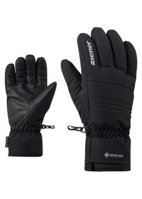 Skihandschuhe Ziener "GONNIUS-Z GORE-TEX", Herren, Gr. 7.5, schwarz, Kunstfaser, Handschuhe Skihandschuhe, wasserdicht, winddicht, atmungsaktiv, warm