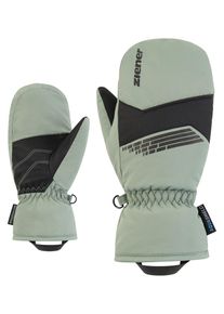 F&auml;ustlinge Ziener "LAVIVO-Z AQUASHIELD JUNIOR", Jungen, Gr. 6,5, gr&uuml;n (schwarz.dusty gr&uuml;n), Kunstfaser, Handschuhe F&auml;ustlinge, wasserdicht, winddicht, atmungsaktiv, warm