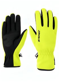 Multisporthandschuhe Ziener "LIMPORT-Z JUNIOR", Kinder, Gr. 5, gelb (poison gelb), Materialmix, Handschuhe Multisporthandschuhe, warm, winddicht, wasserabweisend, atmungsaktiv, elastisch