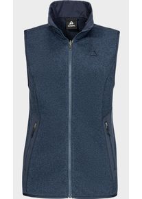 Sch&ouml;ffel Fleeceweste SCH&Ouml;FFEL "CIRC Fleece Vt Style Yew WMN", Damen, Gr. 40, blau (8820, blau), Oberstoff: 100% Polyester. Oberstoff Besatz: 100% Polyester, hoch geschlossener Ausschnitt, Westen Fleeceweste
