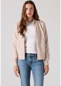 Levi's Sweatjacke LEVI'S "GR SLIM FIT FULL ZIP", Damen, Gr. XS (34), beige (slim fit fleece club serif chateau gray), Sweatware, Obermaterial: 100% Baumwolle, slim fit taillenbedeckt, ohne Ausschnitt, Rippb&uuml;ndchen, Sweatjacken Sweatjacke, Taille bedeckend, schmale Passform