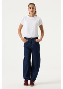 Weite Jeans Garcia, M&auml;dchen, Gr. 134, N-Gr, blau (rinsed), Denim/Jeans, Obermaterial: 99% Baumwolle, 1% Elasthan, unifarben, weit lang, Jeans Weite Jeans, im Five-Pocket Style
