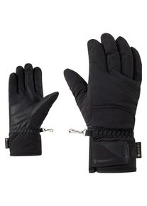 Skihandschuhe Ziener "KLENTIMA-Z GORE‑TEX PrimaLoft DAMEN", Damen, Gr. 6,5, schwarz, Kunstfaser, Handschuhe Skihandschuhe, wasserdicht, winddicht, atmungsaktiv, extra warm, Pl&uuml;schfutter