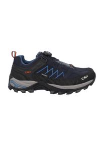 Wanderschuh CMP "RIGEL LOW FITGO WP TREKKING SHOES", Herren, Gr. 46, b.blau, flash orange, Leder, Schuhe Wanderschuh, wasserdicht