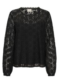 Langarmbluse Kaffe "Damen Bluse langarm KAsilja", Damen, Gr. 34, schwarz (schwarz deep), Obermaterial: 60% Baumwolle CO. 40% Polyamid PA., Blusen Langarmbluse