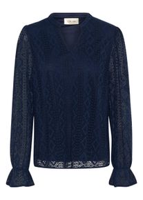 Langarmbluse Cream "Damen Bluse langarm CRDanika", Damen, Gr. 38, blau (navy blazer), Obermaterial: 100% Polyester PES., Blusen Langarmbluse