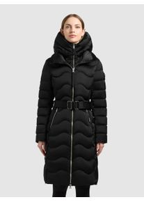 Steppmantel Khujo "MIRA2", Damen, Gr. L, schwarz, Web, Obermaterial: 100% Polyester. Futter: 100% Nylon. F&uuml;llung: 100% Polyester, unifarben, knielang, M&auml;ntel Steppmantel, mit Stehkragen