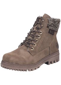 Winterstiefel Rieker "Stiefelette" Gr. 41, braun, 41, Obermaterial: 50% Rindsleder Leather cow. 50% Lammleder LEL., Schuhe, Winterstiefel