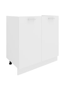 Unterschrank Vcm "Sp&uuml;lunterschrank Breite 80 cm Sp&uuml;lenschrank Esilo", wei&szlig;, B:80cm T:46cm, Obermaterial: 100% Holz Wood., Schr&auml;nke, Unterschrank