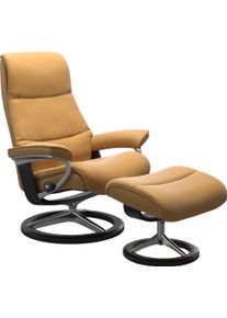 Relaxsessel stressless "View", gelb (honey paloma), B:91cm H:110cm T:85cm, Leder BATICK: BATICK ist ein leicht korrigiertes, durchgef&auml;rbtes und genarbtes M&ouml;belleder, bei dem die meisten Unebenheiten und Spuren in der Regel entfernt wurden.;Leder PALOMA: PALOMA ist ein durchgef&auml;rbtes Semianilin-M&ouml;belleder mit nat&uuml;rlicher Narbung.;ROHLEDER Stoff Q2 FARON: Ein fester zuverl&auml;ssiger Boucl&eacute; mit einem st
