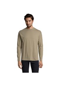 SOLS Heren Monarch T-shirt met lange mouwen (Kaki Groen)