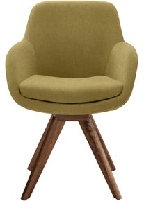 Esszimmerstuhl Musterring "Tavia", gr&uuml;n (kiwi, wild, nussbau), B:62cm H:86cm T:66cm, St&uuml;hle, Esszimmerstuhl, Stativgestell Wildnussbaum, Drehfunktion optional, diverse Farben