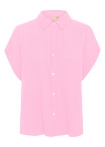 Hemdbluse Culture "Damen Hemd kurzarm CUmyra", Damen, Gr. XS, lila (lila sachet), Obermaterial: 100% Baumwolle CO., Blusen Hemdbluse