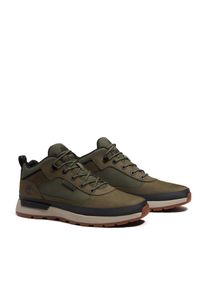 Sneaker Timberland "FIELD TREKKER - LOW LACE SNEAKER", Herren, Gr. 45, dunkelgr&uuml;n nubuck, Leder, Schuhe Sneaker, Wintersneaker, Sneaker, Winterschuhe
