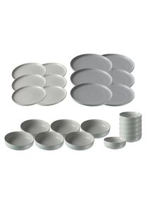 Ritzenhoff & Breker Geschirr-Set RITZENHOFF & BREKER "Teller und Schalenset Jasper 24er Set", gr&uuml;n (mint), 24, Keramik, Geschirr-Sets, Geschirr-Set, Sp&uuml;lmaschinengeeignet