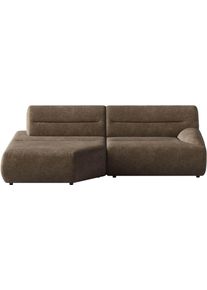 Sit & More Ecksofa SIT & MORE "Scrabble", braun, B:260cm H:80cm T:130cm, 100% Polyester, Sofas, Ecksofa, Modernes Design in verschiedenen Stoffarten