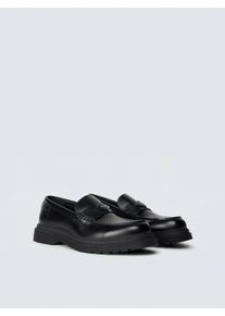 Loafer Replay "PIERCE LAB", Herren, Gr. 46, schwarz, Lederimitat, unifarben, Schuhe Loafer, Slipper, Halbschuh, Schlupfschuh mit Mokassin-Naht
