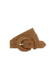Lederg&uuml;rtel Tamaris "Florence", Damen, Gr. 85, amber, Rindsleder, G&uuml;rtel Lederg&uuml;rtel, aus Rindsleder, mit lederbezogener halbrunder Schlie&szlig;e