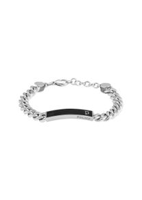 Armband Police "Strip II", silber (silberfarben, schwarz), Armb&auml;nder, Herren, 22,5cm, Edelstahl, Armband
