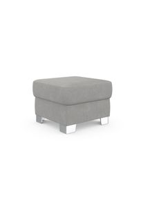 Hocker DOMO collection "Anzio", grau (hellgrau), B:59cm H:43cm T:59cm, Hocker, Hocker, wahlweise mit Federkern