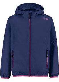 Regenjacke CMP "KID G JACKET RAIN FIX HOOD", M&auml;dchen, Gr. 176, blau, Web, Obermaterial: 100% Polyester, kontrastfarbene Details, unifarben, Basic Po-bedeckend, elastischer Bund, Jacken Regenjacke, f&uuml;r Kinder, mit Kapuze, wind- und wasserdicht, Wassers&auml;ule 5000