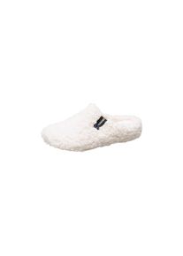 Pantoffel VERBENAS, Damen, Gr. 38, wei&szlig;, Textil, unifarben, Schuhe Pantoffel, Hausschuh, Homeslipper, Clog in kuscheliger Optik