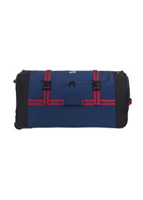 Reisetasche Travelite "Travelite x NFL Rollenreisetasche", Damen, Gr. B/H/T: 79cm x 36cm x 39cm, blau (new england patriots), Polyester, Taschen Reisetasche, gro&szlig;e &Ouml;ffnung, Schuhfach und Teleskopgest&auml;nge &ndash; robust und praktisch