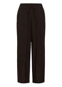 Stoffhose KAFFE "Damen Casual Hose KAmilia", Damen, Gr. 42, N-Gr, braun (schwarz coffee), Obermaterial: 70% Viskose CV. 30% Leinen LI., Hosen Stoffhose
