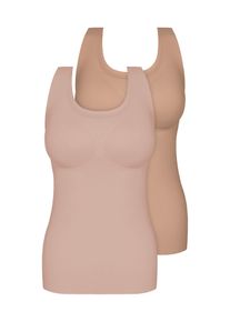 Sassa Mode Achseltop SASSA "2er Pack BH-Shirt mit herausnehmbaren Pads bonded micro", Damen, Gr. L, N-Gr, beige (nude, sand), Mikrofaser, Obermaterial: 80% Polyamid PA. 20% Elasthan EL., Unterhemden Achseltop