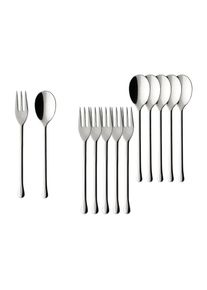 Villeroy & Boch Besteck-Set VILLEROY & BOCH "Kaffeebesteck Bundle Udine 12er Set edelstahl", silber (edelstahl), 12, Essbesteck-Sets, Besteck-Set, Sp&uuml;lmaschinenfest