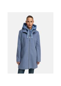 Manisa Wolljacke mit Kapuze mit herausnehmbarer Kapuze blau, Gr&ouml;&szlig;e 42