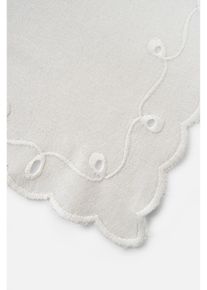 bonprix Set accesorii masă din bumbac organic cu broderie (set/2 buc.), alb, Lxl 50/30 cm