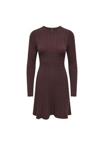 Only Strickkleid &raquo;ONLIBI LS O-NECK CABLE DRESS CC KNT&laquo; Viskosemischung, regular fit braun, Gr&ouml;&szlig;e M