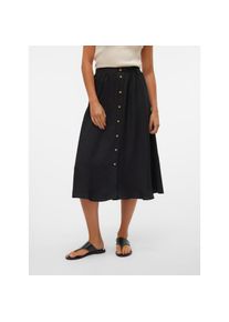 V&eacute;ro Moda Vero Moda Maxirock &raquo;VMMELANEY HW BUTTON CALF SKIRT WVN NOOS&laquo; schwarz, Gr&ouml;&szlig;e S (36)