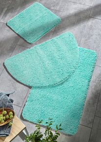bonprix Getuftete Uni-Badematte mit hohem Flor, blau, Gr.80x150 cm, Badematte aus recyceltem Polyester