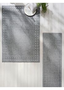 bonprix In- und Outdoor Teppich mit umlaufender Bord&uuml;re, grau, Gr.200x290 cm, Ein dekoratives Highlight, das auch f&uuml;r Terrasse oder Balkon geeignet ist
